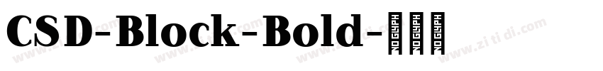 CSD-Block-Bold字体转换