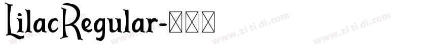 LilacRegular字体转换