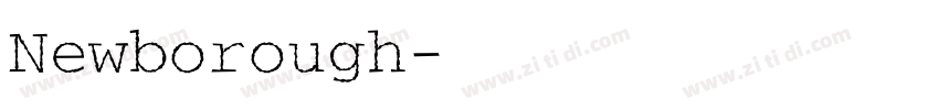 Newborough字体转换