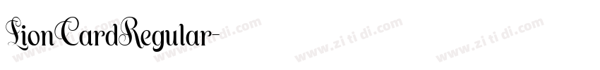 LionCardRegular字体转换