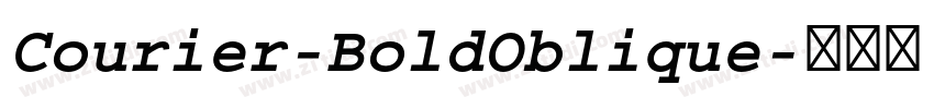 Courier-BoldOblique字体转换