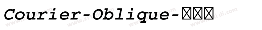 Courier-Oblique字体转换
