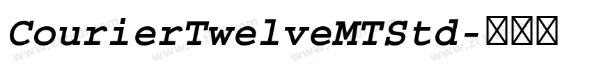 CourierTwelveMTStd字体转换