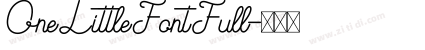 OneLittleFontFull字体转换