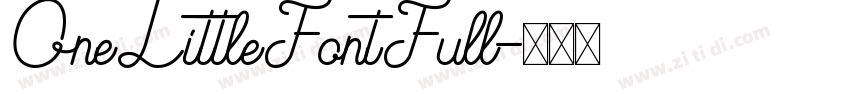 OneLittleFontFull字体转换