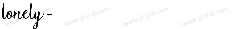lonely字体转换
