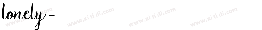 lonely字体转换