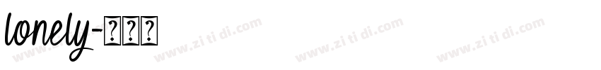 lonely字体转换