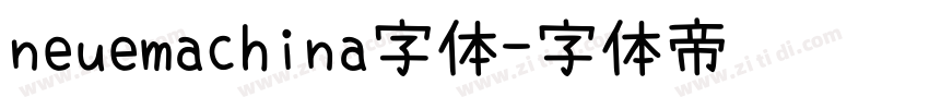 neuemachina字体字体转换