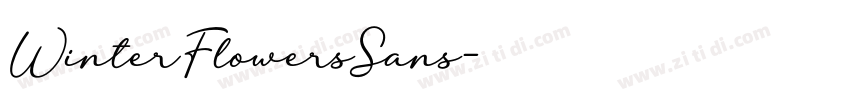 WinterFlowersSans字体转换
