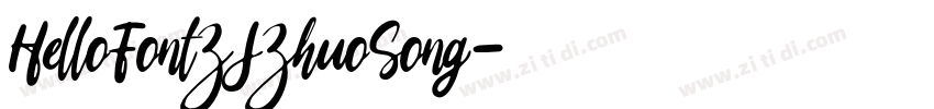 HelloFontZJZhuoSong字体转换