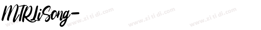 MTRLiSong字体转换