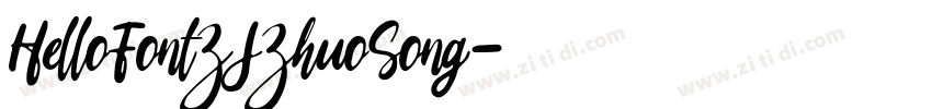 HelloFontZJZhuoSong字体转换