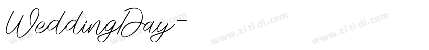 WeddingDay字体转换