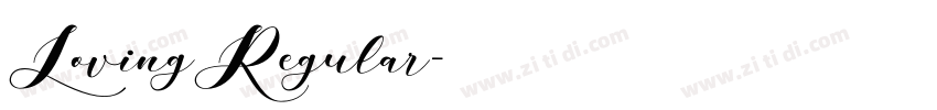 LovingRegular字体转换