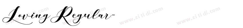 LovingRegular字体转换
