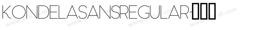 KondelaSansRegular字体转换