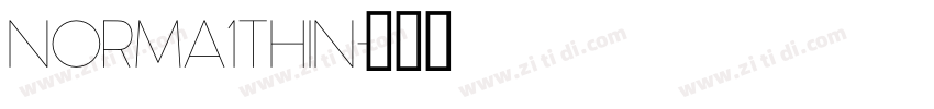 Norma1Thin字体转换
