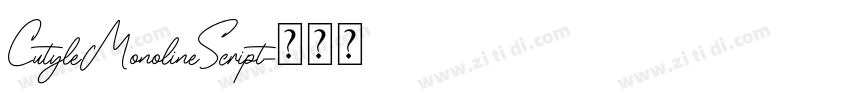 CutyleMonolineScript字体转换