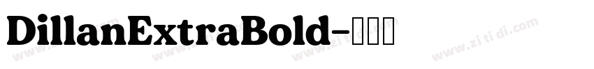 DillanExtraBold字体转换