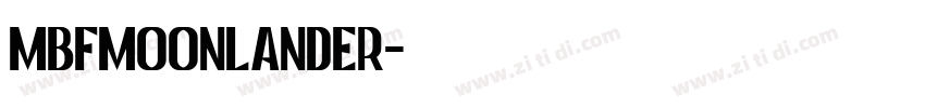 MBFMoonlander字体转换