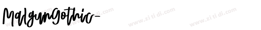 MaIgunGothic字体转换