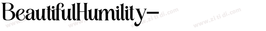 BeautifulHumility字体转换