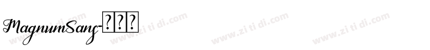 MagnumSans字体转换