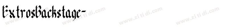 ExtrosBackstage字体转换