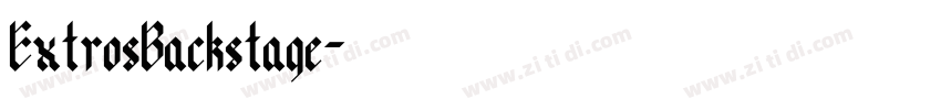 ExtrosBackstage字体转换