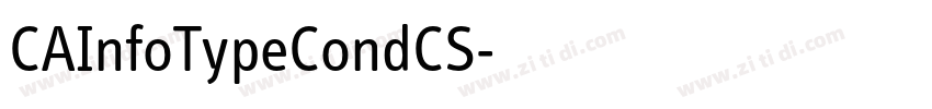 CAInfoTypeCondCS字体转换