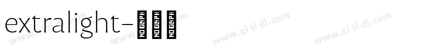 extralight字体转换