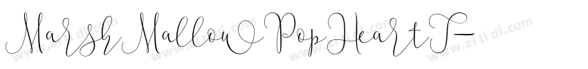 MarshMallowPopHeartT字体转换
