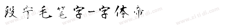 段宁毛笔字字体转换