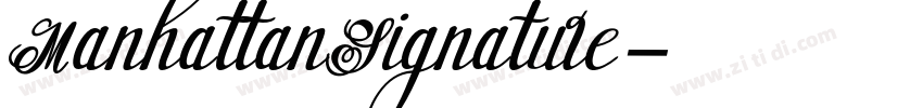 ManhattanSignature字体转换