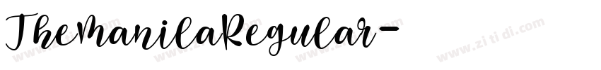 TheManilaRegular字体转换