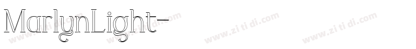 MarlynLight字体转换
