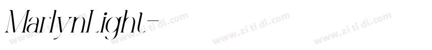 MarlynLight字体转换
