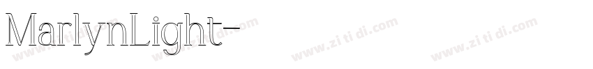 MarlynLight字体转换