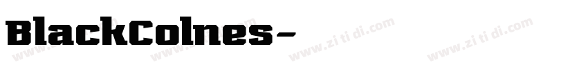 BlackColnes字体转换