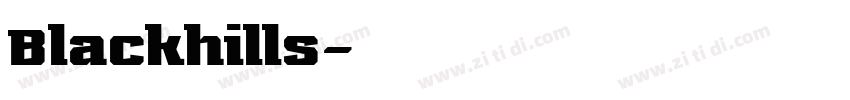 Blackhills字体转换