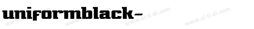 uniformblack字体转换