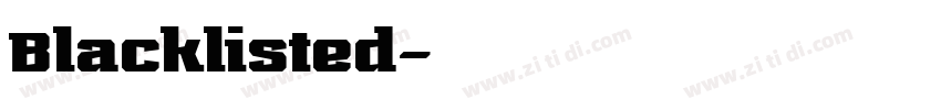 Blacklisted字体转换