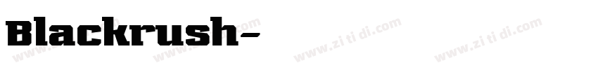 Blackrush字体转换