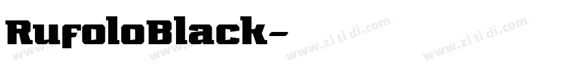 RufoloBlack字体转换
