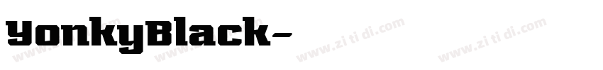 YonkyBlack字体转换