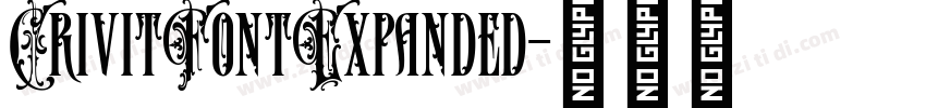 CrivitFontExpanded字体转换 CrivitFontExpanded字体转换