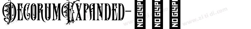 DecorumExpanded字体转换