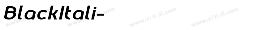 BlackItali字体转换