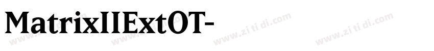 MatrixIIExtOT字体转换